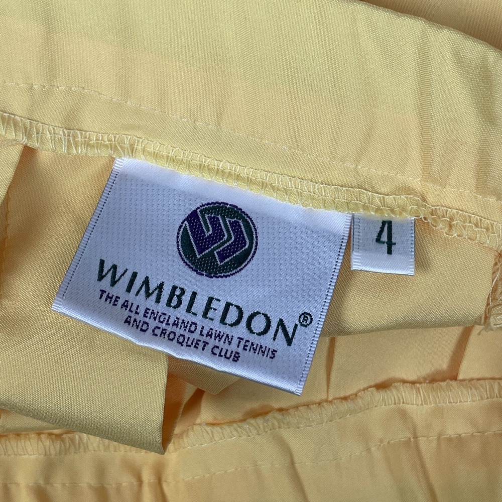 Wimbledon Mini Skirt‎ Womens Size 4 Yellow Pleated Casual Comfort Tennis Active - Picture 5 of 9
